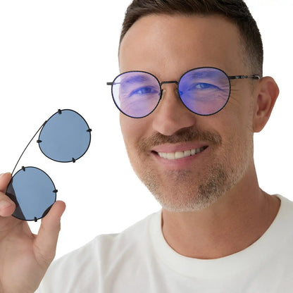 RAVENCLAW™ - SCHOLARLY MATTE BLACK + TWILIGHT BLUE SUNGLASSES
