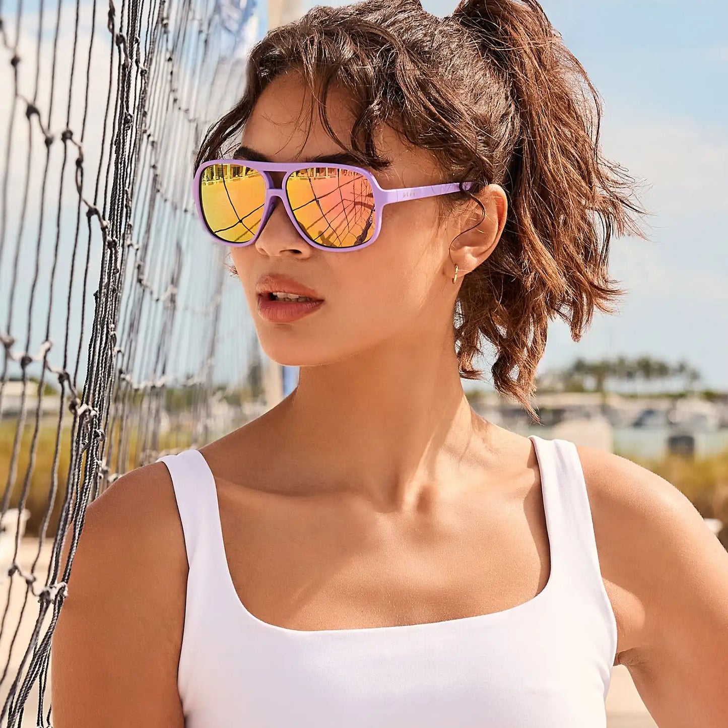 HANGTIME - MATTE LAVENDER + SHERBET MIRROR + POLARIZED SUNGLASSES