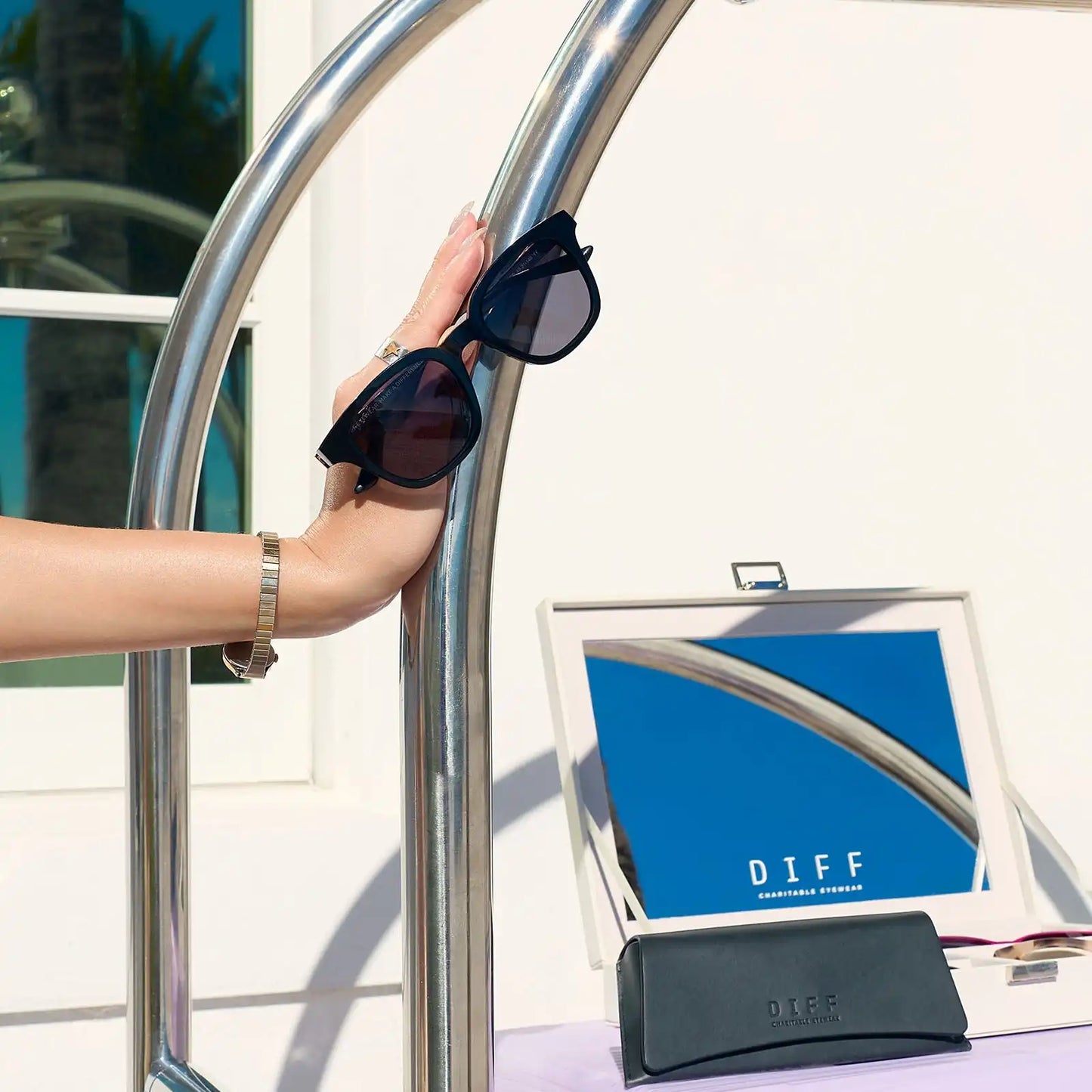 BRIDGET - BLACK + GREY + POLARIZED SUNGLASSES