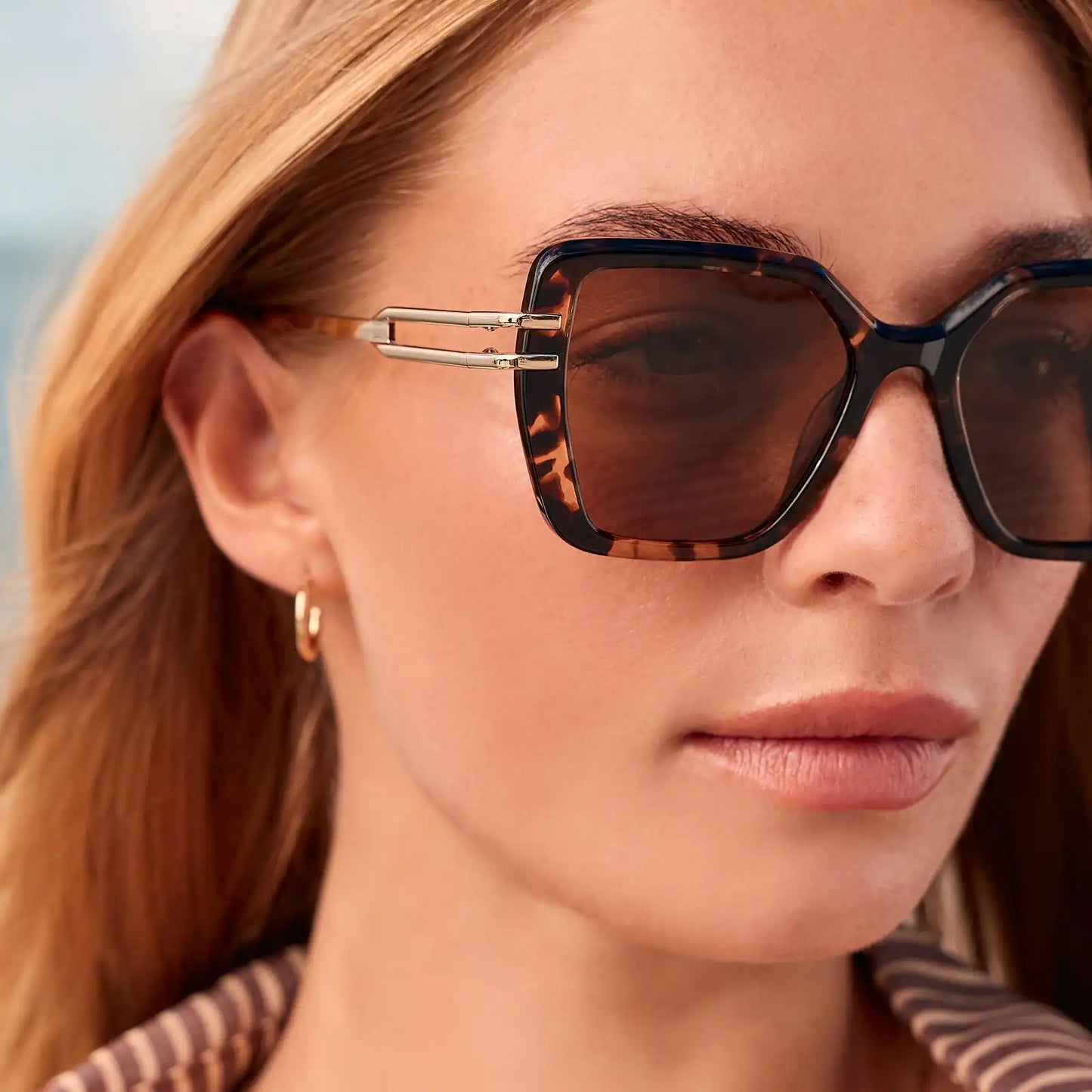 DASHA - ESPRESSO TORTOISE + GOLD + BROWN + POLARIZED SUNGLASSES