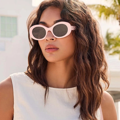 LAINEY - POWDER PINK + GREY + POLARIZED SUNGLASSES