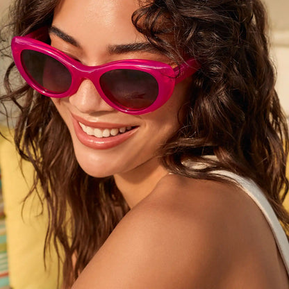 ZARIA - BRIGHT TULIP + GREY GRADIENT + POLARIZED SUNGLASSES