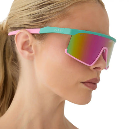 SPIKE - TURQUOISE + PINK RUSH MIRROR + POLARIZED SUNGLASSES