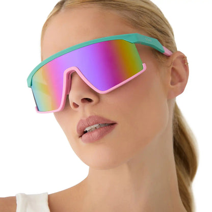 SPIKE - TURQUOISE + PINK RUSH MIRROR + POLARIZED SUNGLASSES