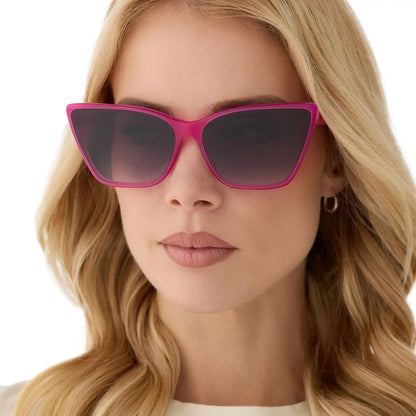 ALINA - BRIGHT TULIP + GREY GRADIENT SUNGLASSES