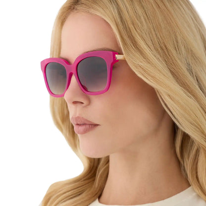 BELLA XS - BRIGHT TULIP + GOLD + GREY GRADIENT SUNGLASSES