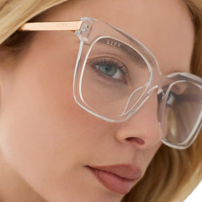 BELLA - CLEAR CRYSTAL + GOLD + GLASSES