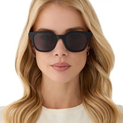 BRIDGET - BLACK + GREY + POLARIZED SUNGLASSES