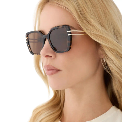 DASHA - ESPRESSO TORTOISE + GOLD + BROWN + POLARIZED SUNGLASSES