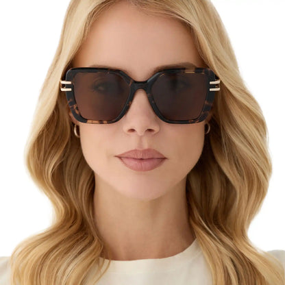 DASHA - ESPRESSO TORTOISE + GOLD + BROWN + POLARIZED SUNGLASSES