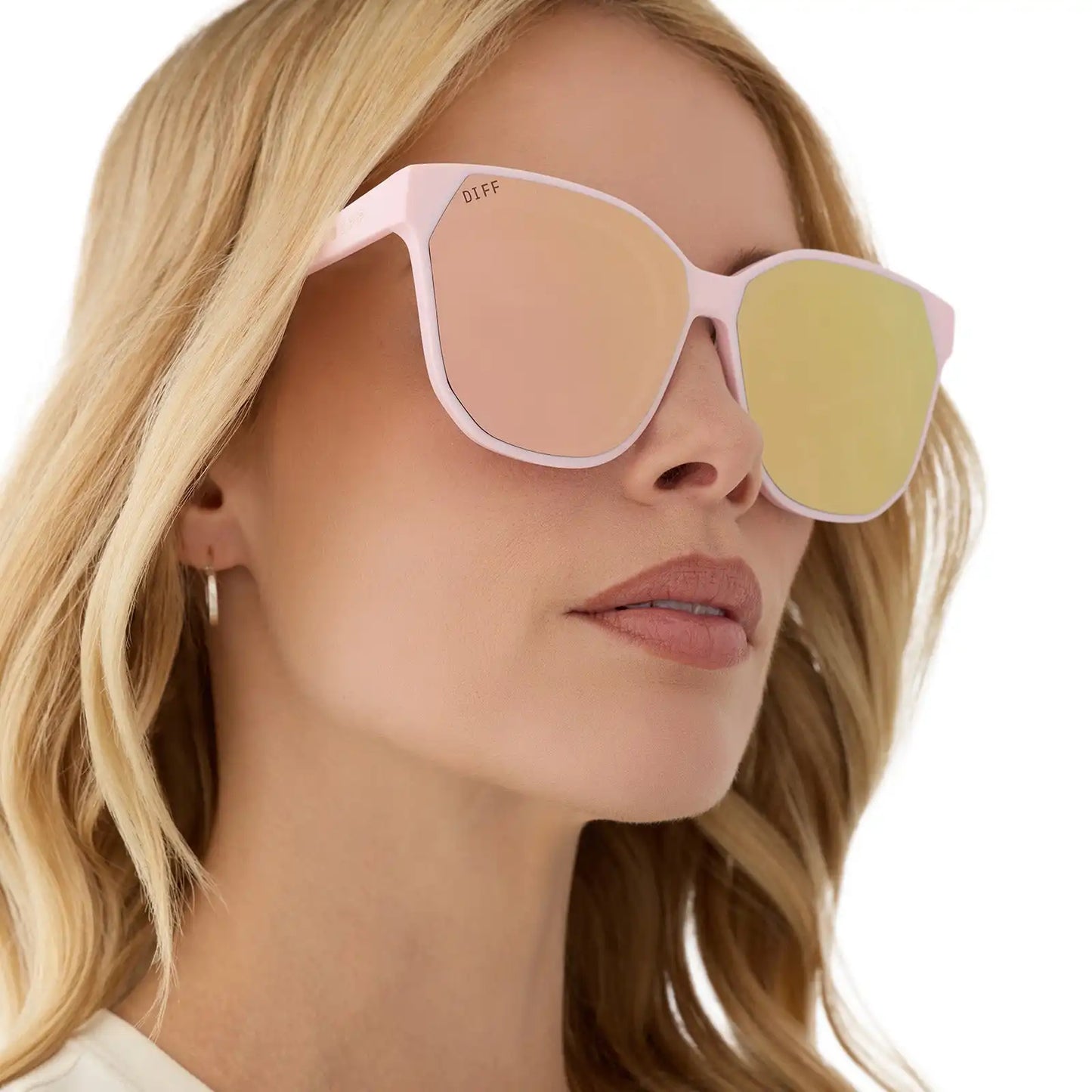 GIA - POWDER PINK + CHERRY BLOSSOM MIRROR SUNGLASSES
