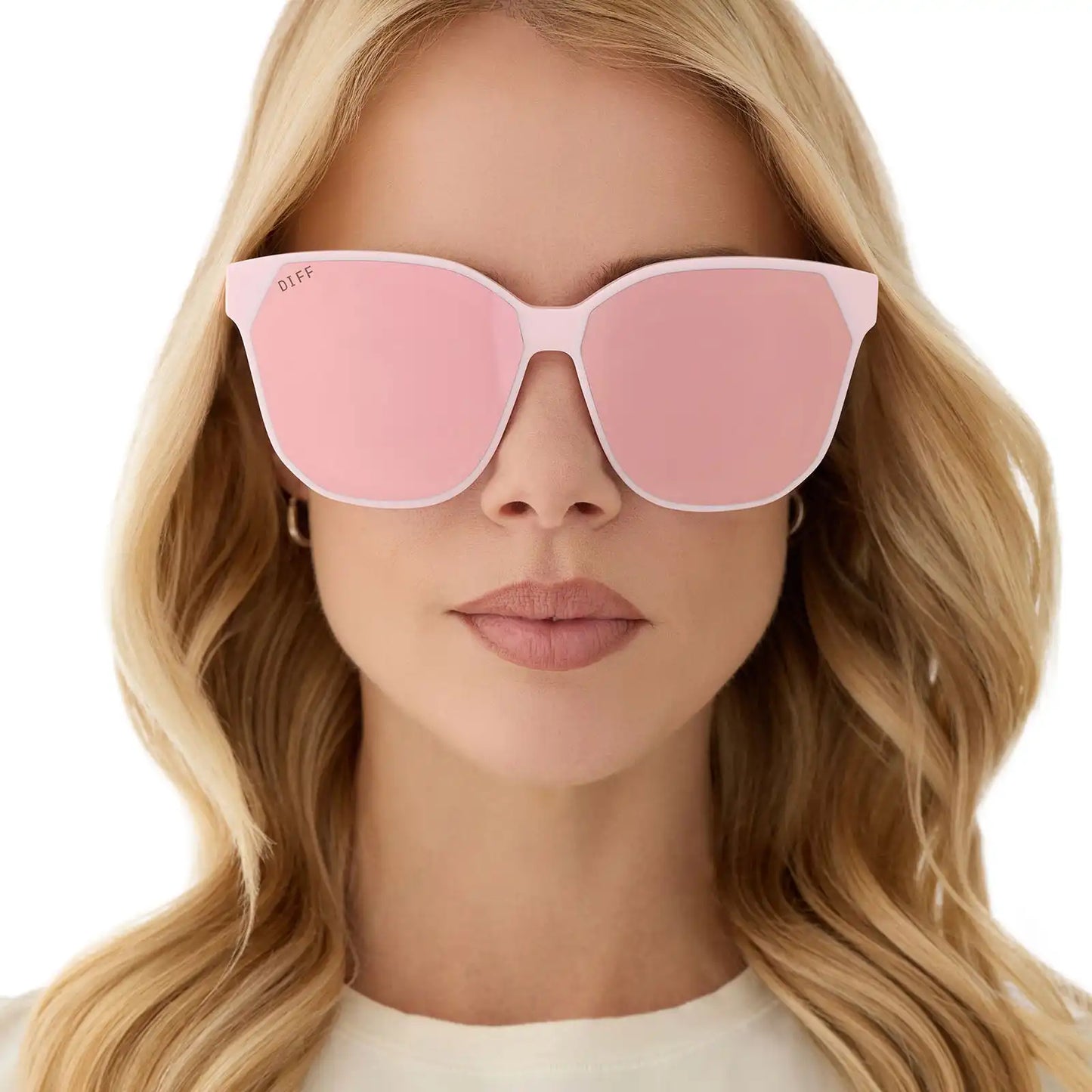 GIA - POWDER PINK + CHERRY BLOSSOM MIRROR SUNGLASSES