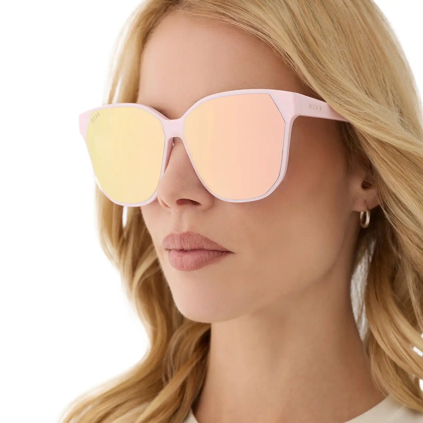 GIA - POWDER PINK + CHERRY BLOSSOM MIRROR SUNGLASSES