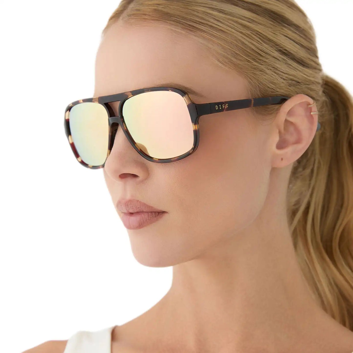 HANGTIME - SPORT TORTOISE + CHAMPAGNE MIRROR + POLARIZED SUNGLASSES