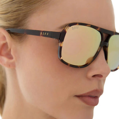 HANGTIME - SPORT TORTOISE + CHAMPAGNE MIRROR + POLARIZED SUNGLASSES