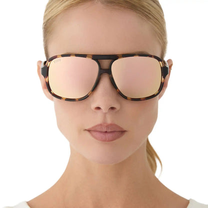 HANGTIME - SPORT TORTOISE + CHAMPAGNE MIRROR + POLARIZED SUNGLASSES