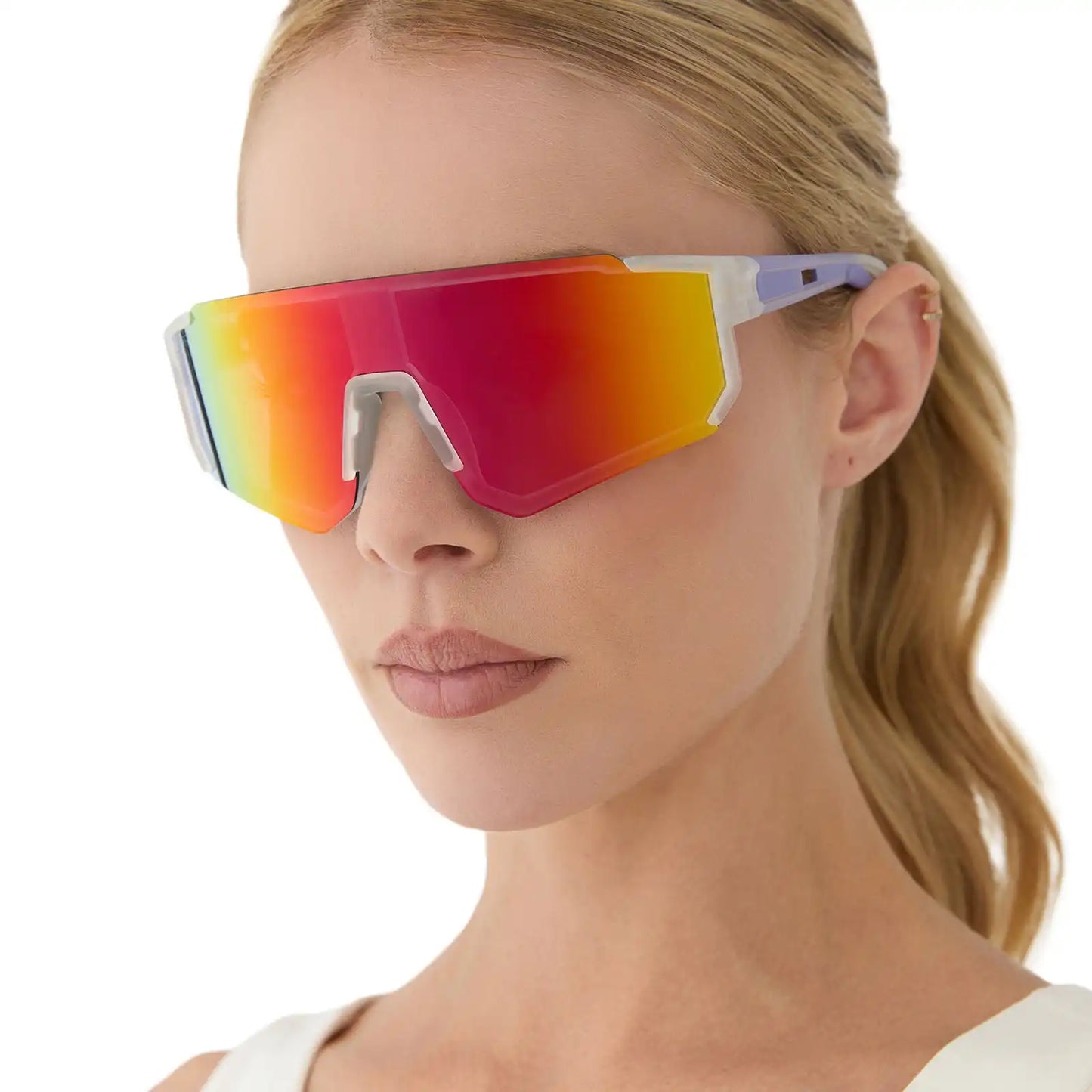 HEAT - CRYSTAL CLEAR + RAINBOW MIRROR + POLARIZED SUNGLASSES