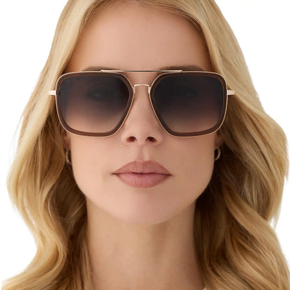 JORDAN - WHISKEY + GOLD + GREY GRADIENT SUNGLASSES