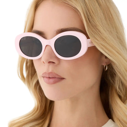 LAINEY - POWDER PINK + GREY + POLARIZED SUNGLASSES
