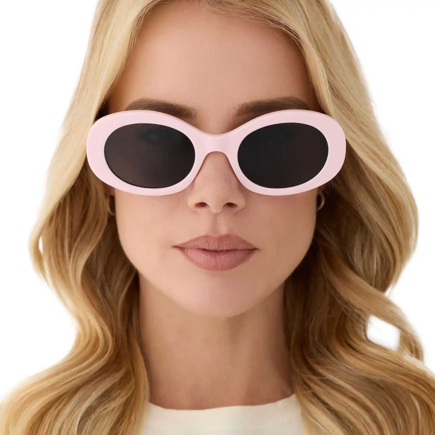 LAINEY - POWDER PINK + GREY + POLARIZED SUNGLASSES