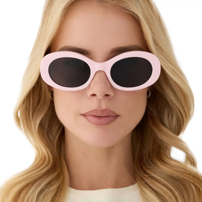 LAINEY - POWDER PINK + GREY + POLARIZED SUNGLASSES