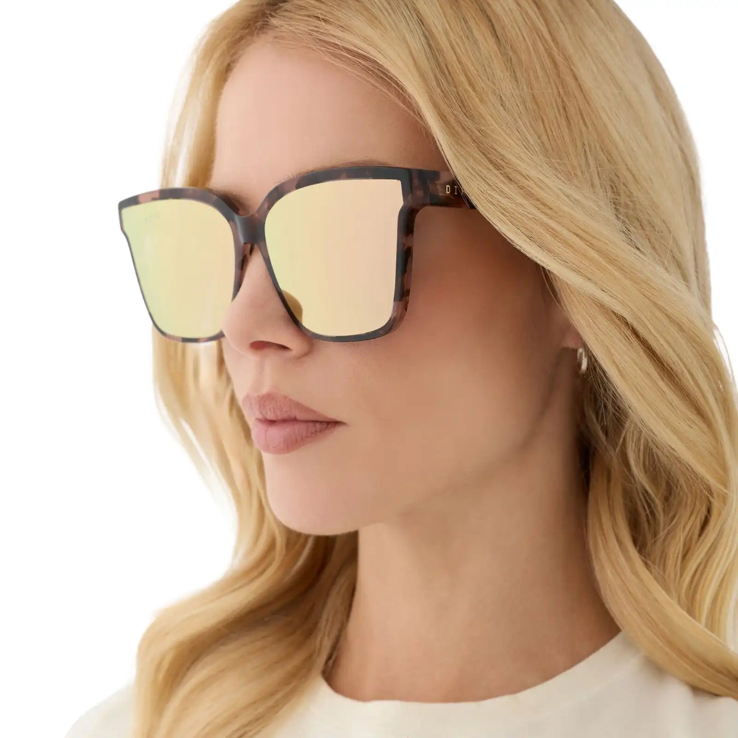 MEREDITH II - HIMALAYAN TORTOISE + TAUPE MIRROR SUNGLASSES