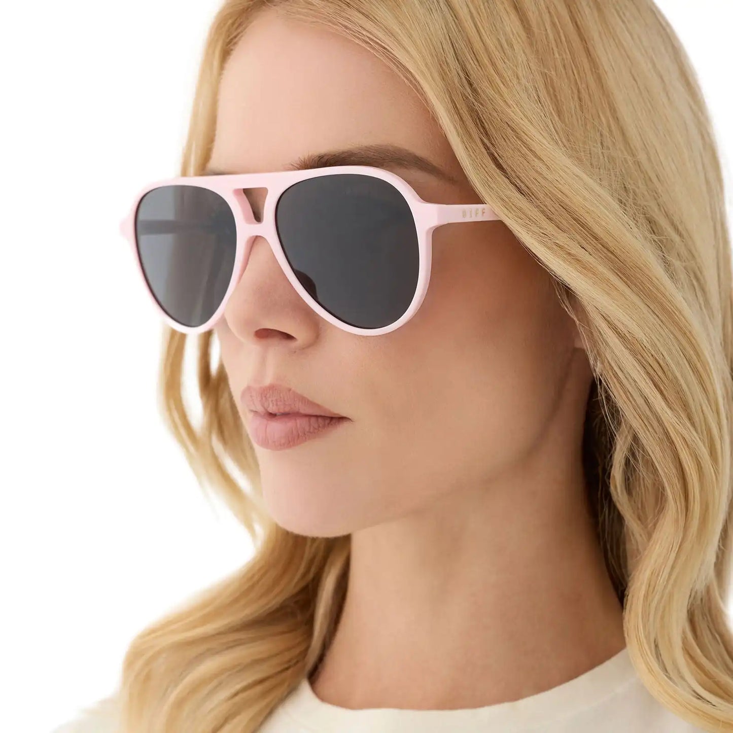 TOSCA II - POWDER PINK + GREY SUNGLASSES