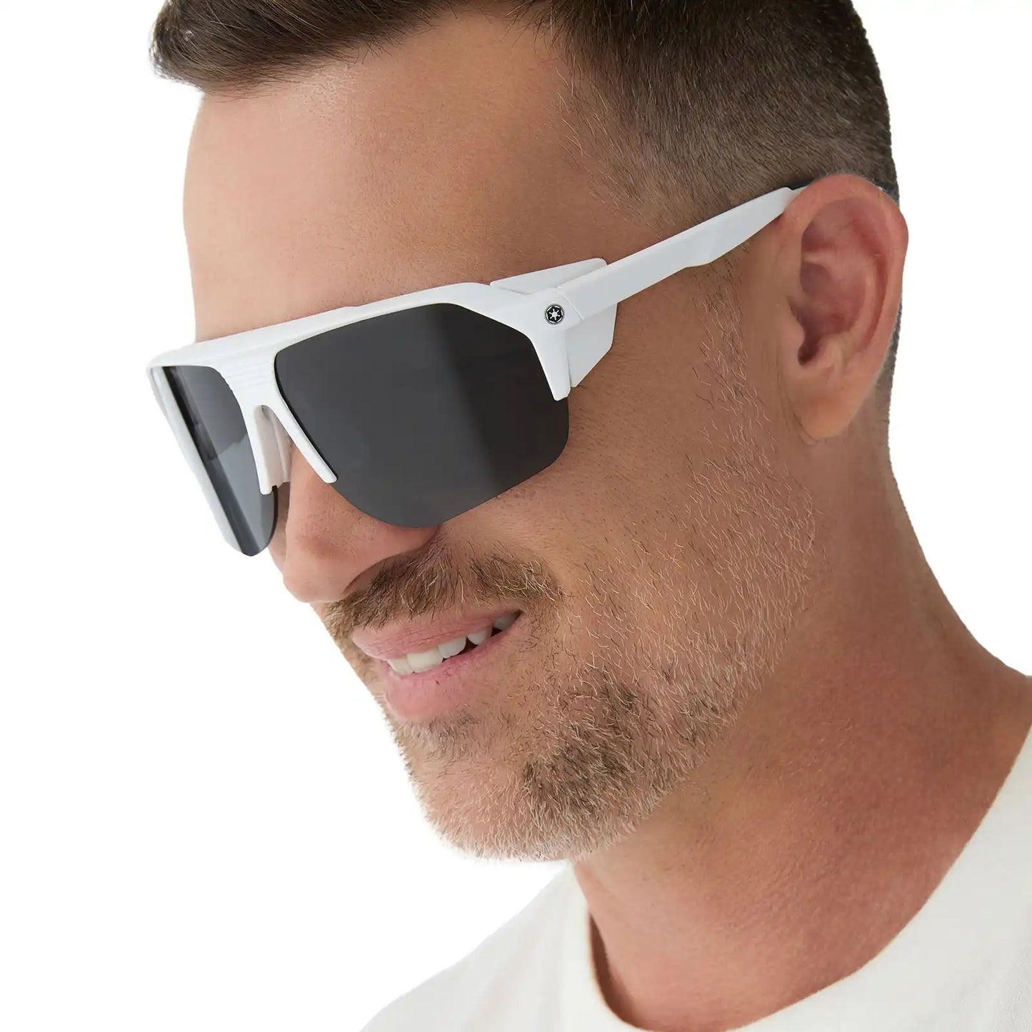 STORMTROOPER SPORT - GALACTIC WHITE + CATEGORY 3 POLARIZED DARK GREY SUNGLASSES