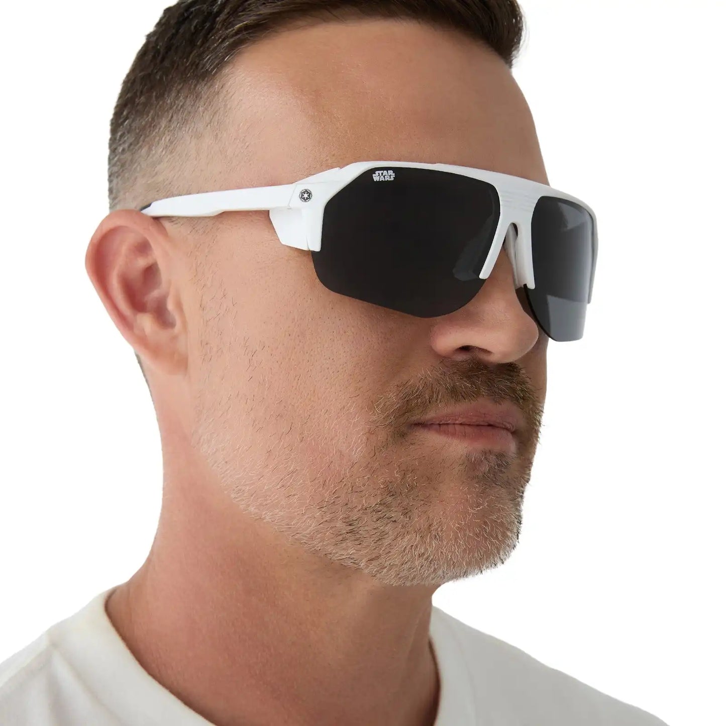 STORMTROOPER SPORT - GALACTIC WHITE + CATEGORY 3 POLARIZED DARK GREY SUNGLASSES
