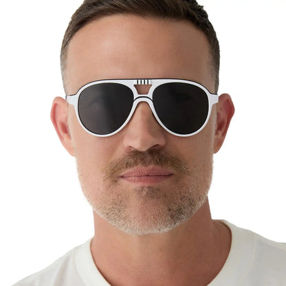 STORMTROOPER - GALACTIC WHITE + BLACK POLARIZED SUNGLASSES