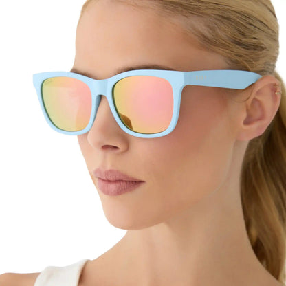 STORM - MATTE BABY BLUE + SHERBET RAINBOW MIRROR + POLARIZED SUNGLASSES