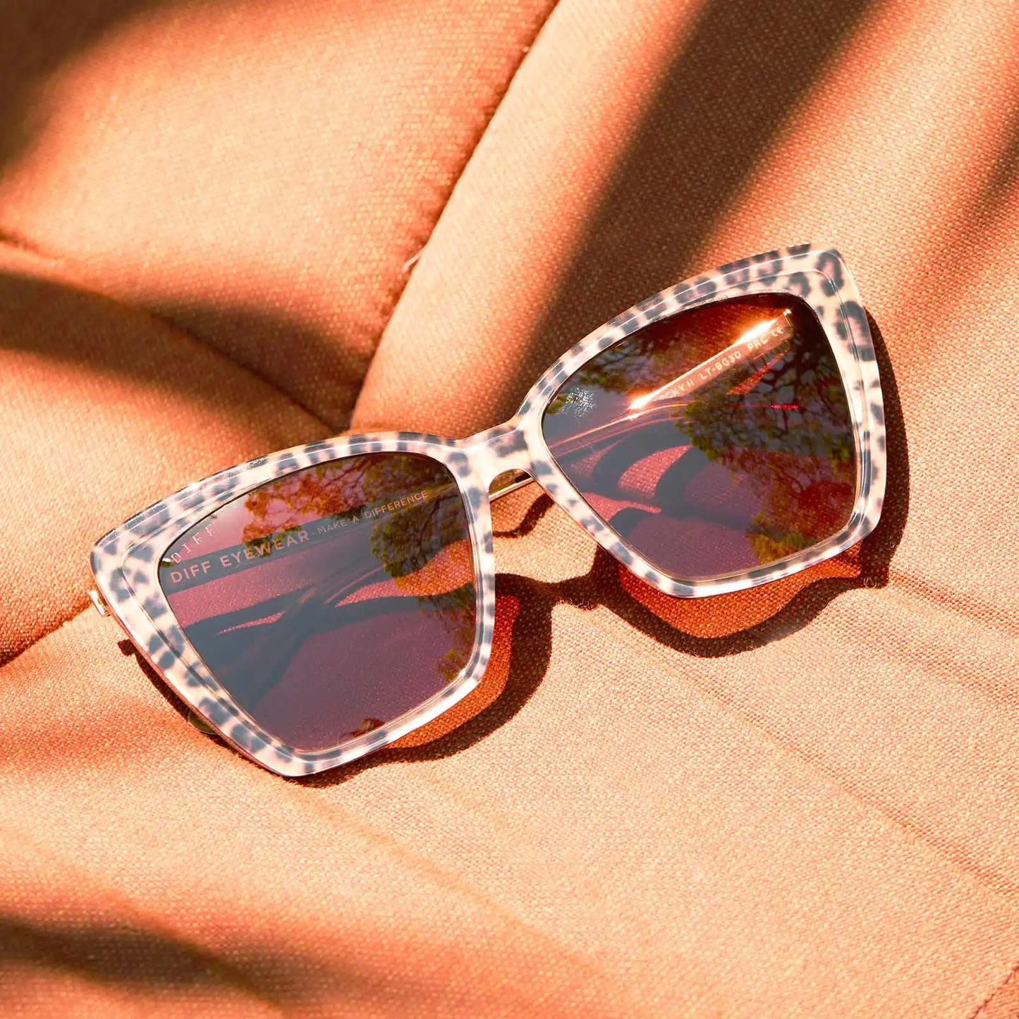 BECKY II - LEOPARD TORTOISE + BROWN GRADIENT SUNGLASSES