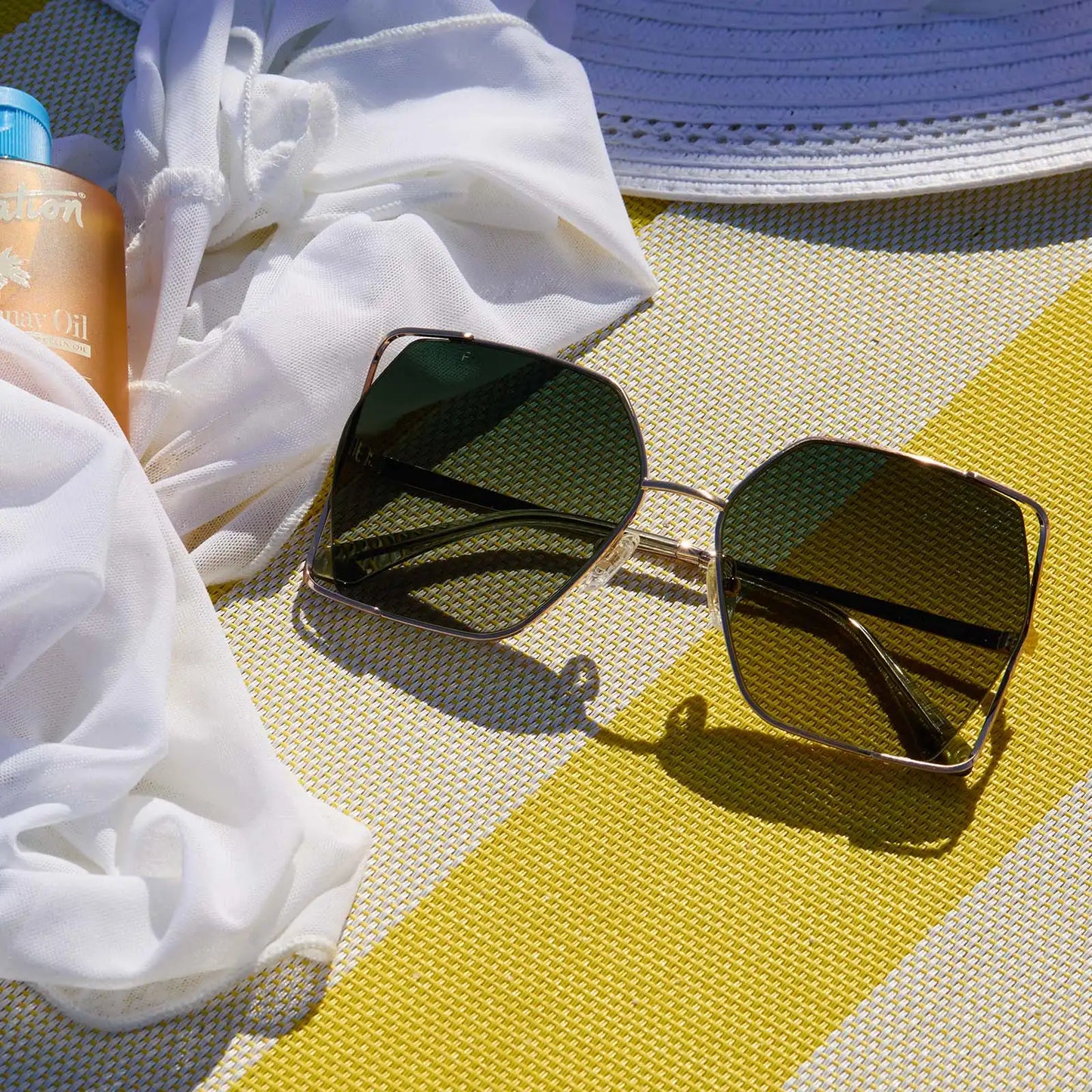 DONNA IV - BRUSHED CHAMPAGNE + COOL MATCHA GRADIENT + POLARIZED SUNGLASSES