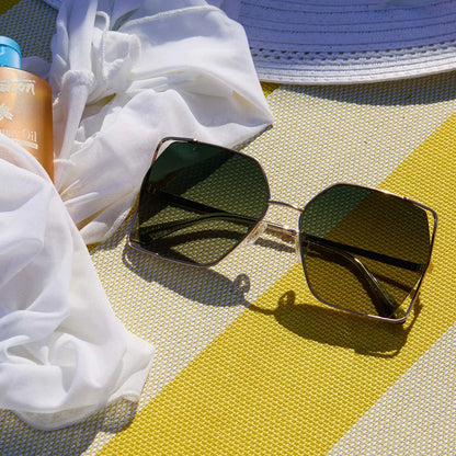 DONNA IV - BRUSHED CHAMPAGNE + COOL MATCHA GRADIENT + POLARIZED SUNGLASSES