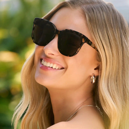 MEREDITH II - ESPRESSO TORTOISE + BROWN GRADIENT SUNGLASSES