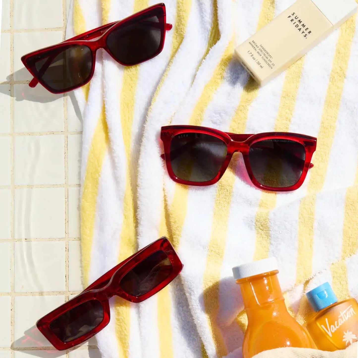ALINA - RED HOT SUMMER + GREY SUNGLASSES