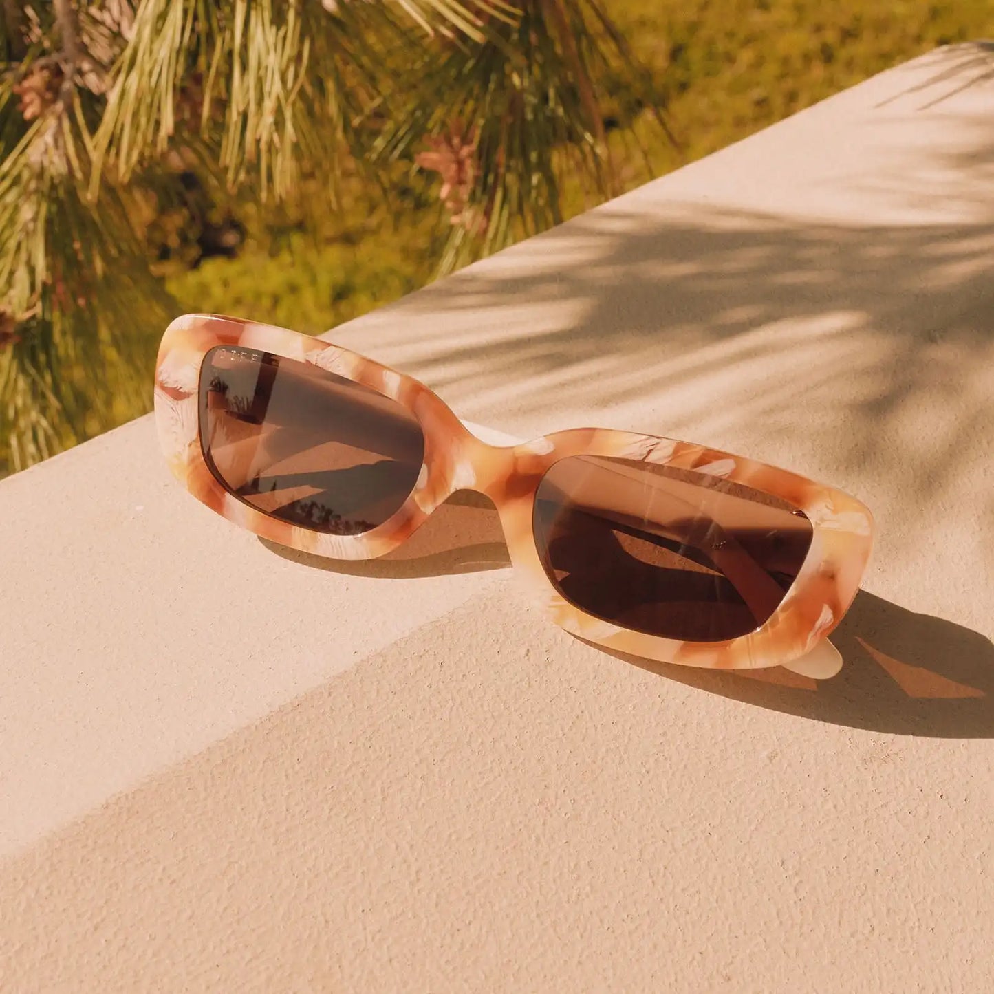 DAPHNE - GILDED TORTOISE + COURTSIDE IVORY + BROWN + POLARIZED SUNGLASSES