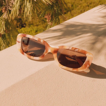 DAPHNE - GILDED TORTOISE + COURTSIDE IVORY + BROWN + POLARIZED SUNGLASSES