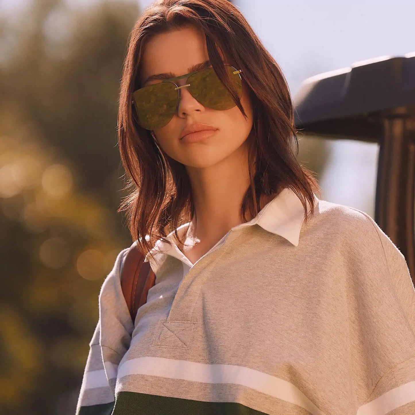 TAHOE - GOLD + ALOE GREEN GRADIENT + LIGHT GOLD FLASH + POLARIZED SUNGLASSES