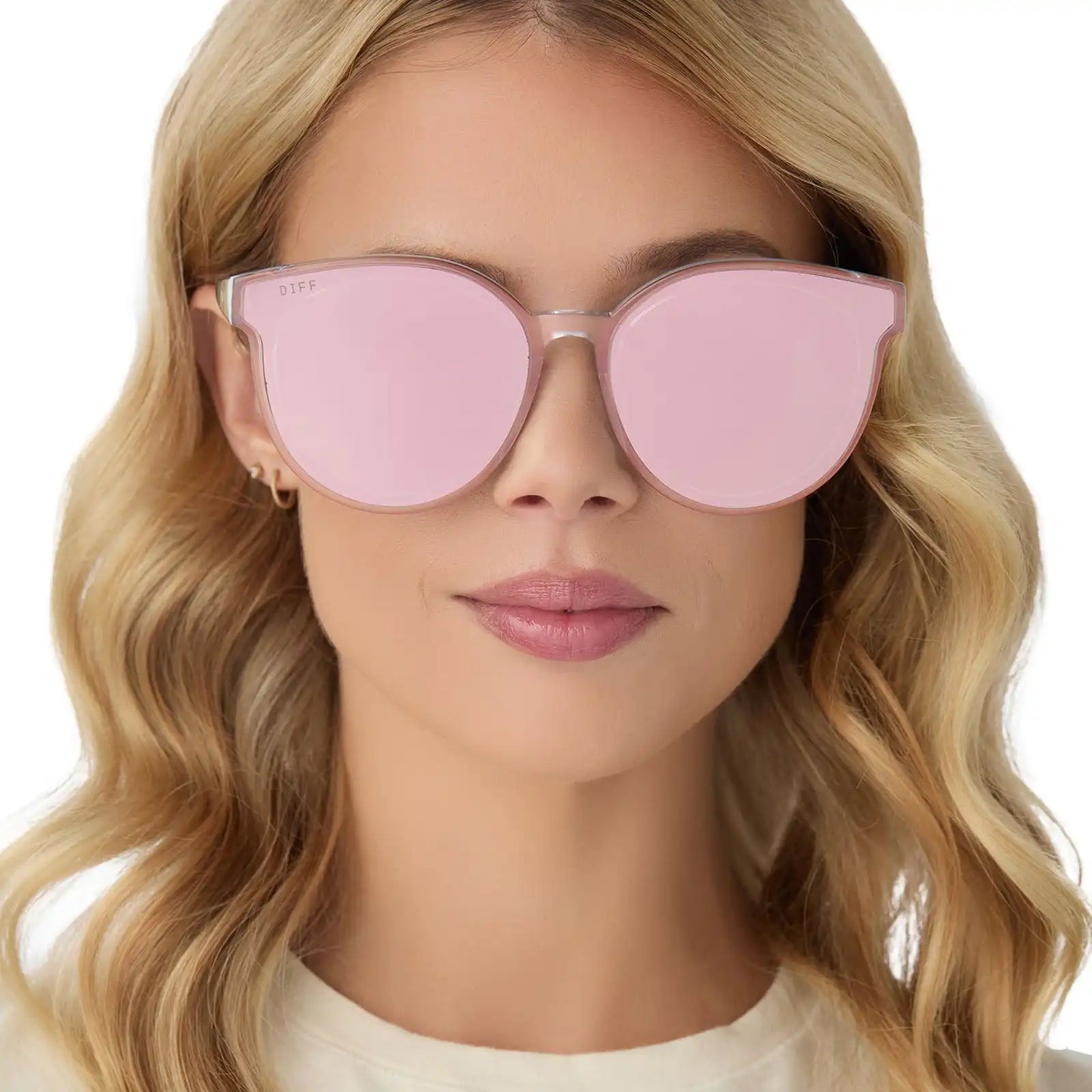GEMMA - OPALESCENT PINK + CHERRY BLOSSOM MIRROR SUNGLASSES