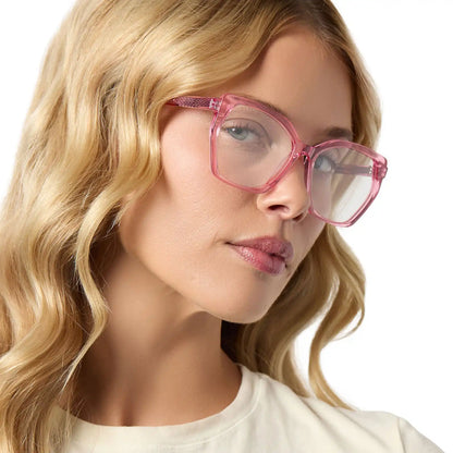 MAISIE - CANDY PINK CRYSTAL + GLASSES