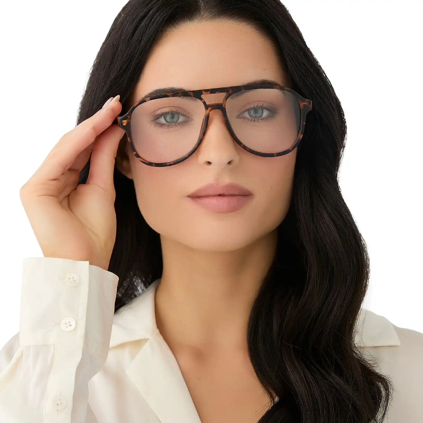 TATUM - ESPRESSO TORTOISE + BLUE LIGHT READERS