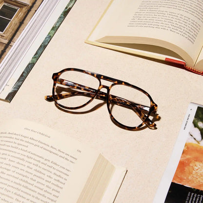 TATUM - ESPRESSO TORTOISE + BLUE LIGHT READERS
