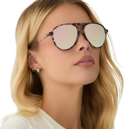TOSCA II - HIMALAYAN TORTOISE + TAUPE MIRROR SUNGLASSES