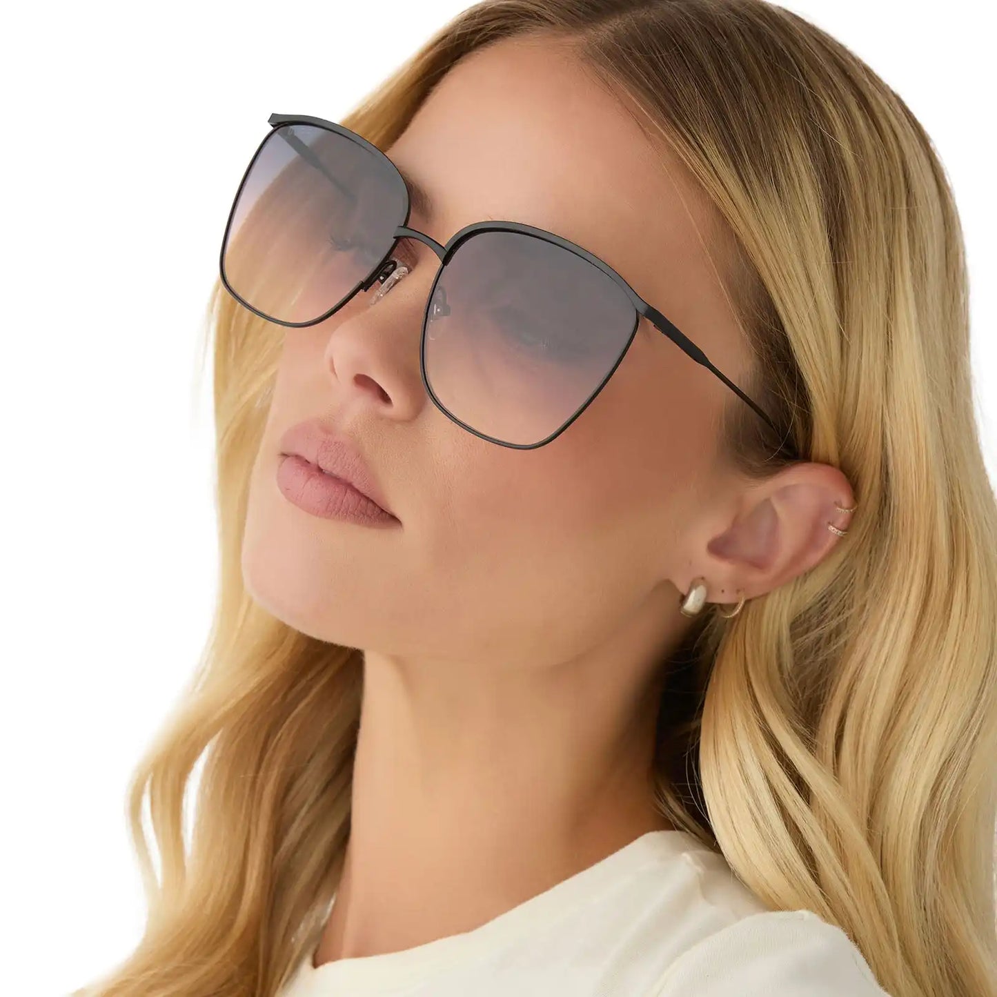 VITTORIA - BRUSHED BLACK + TWILIGHT GRADIENT SUNGLASSES