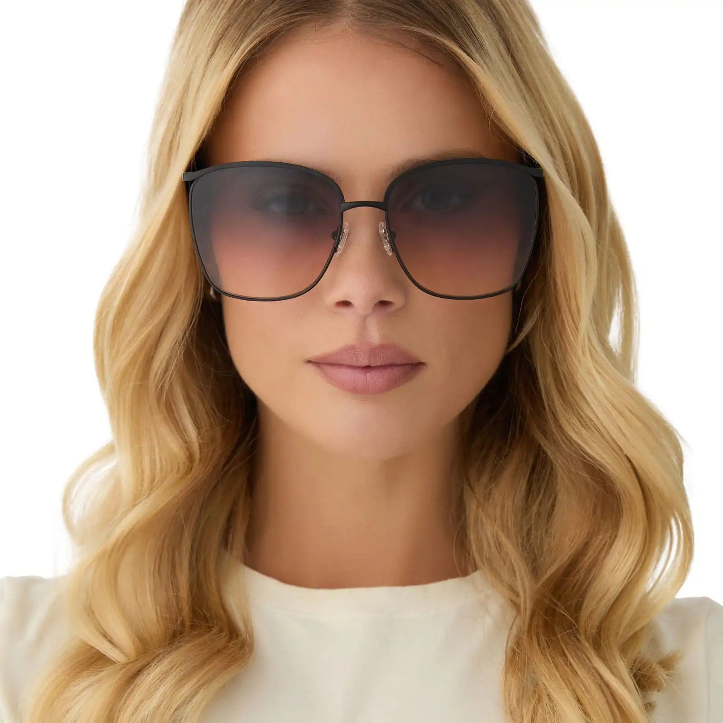 VITTORIA - BRUSHED BLACK + TWILIGHT GRADIENT SUNGLASSES