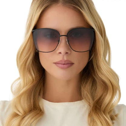 VITTORIA - BRUSHED BLACK + TWILIGHT GRADIENT SUNGLASSES