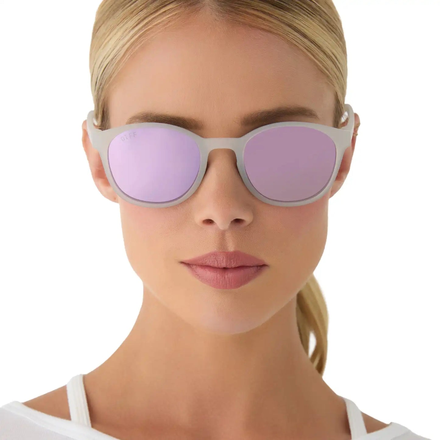 VOLLEY - FROSTY MATTE CRYSTAL + LAVENDER MIRROR + POLARIZED SUNGLASSES