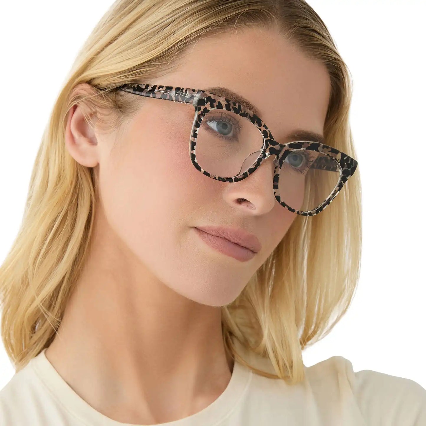 WINSTON - CLEAR LEOPARD + GLASSES