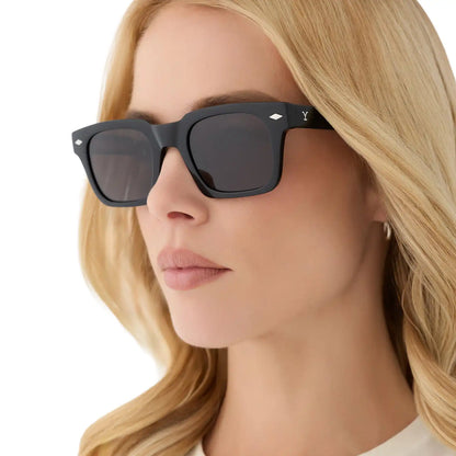 KAYCE DUTTON - CLASSIC BLACK + GREY + POLARIZED SUNGLASSES
